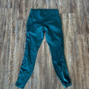 lululemon athletica Teal High-Rise Leggings with Side Lace Detail
